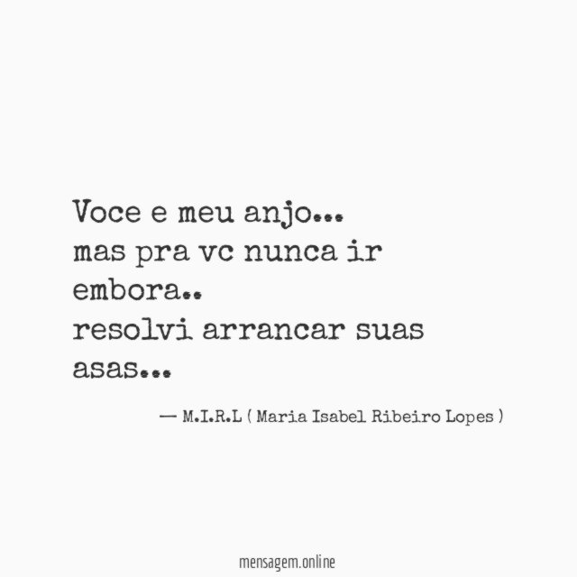 Voce e meu anjo
