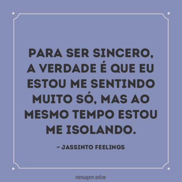 Para ser sincero