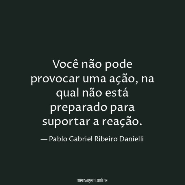 Você não pode provocar uma ação