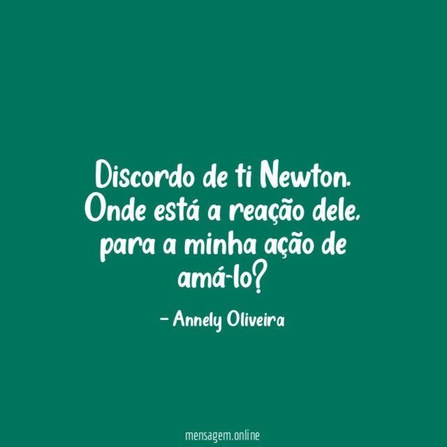 Discordo de ti Newton