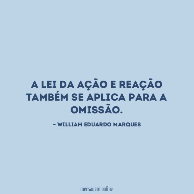 A lei da ação e reação também se