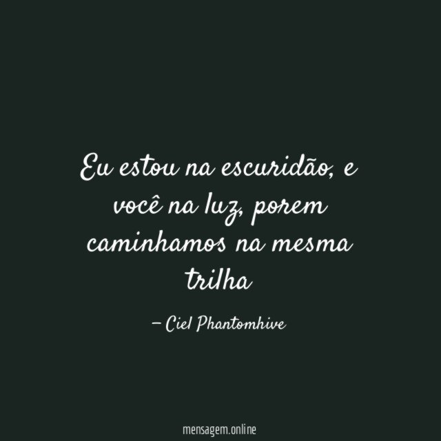 Eu estou na escuridão
