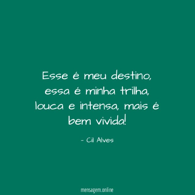 Esse é meu destino
