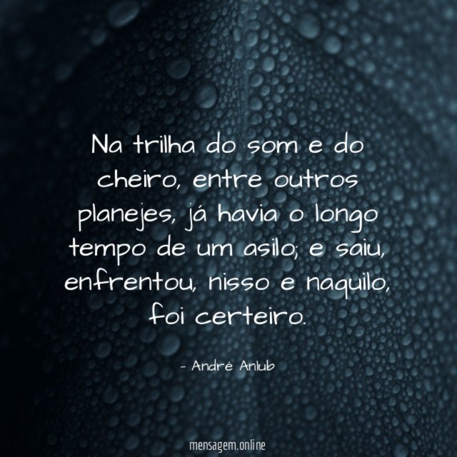 Na trilha do som e do cheiro