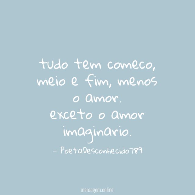 tudo tem comeco