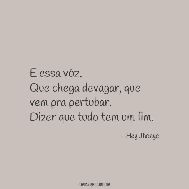 E essa vóz