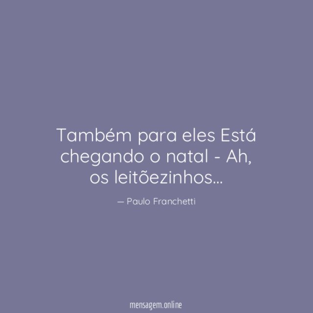 Também para eles Está chegando o natal - Ah