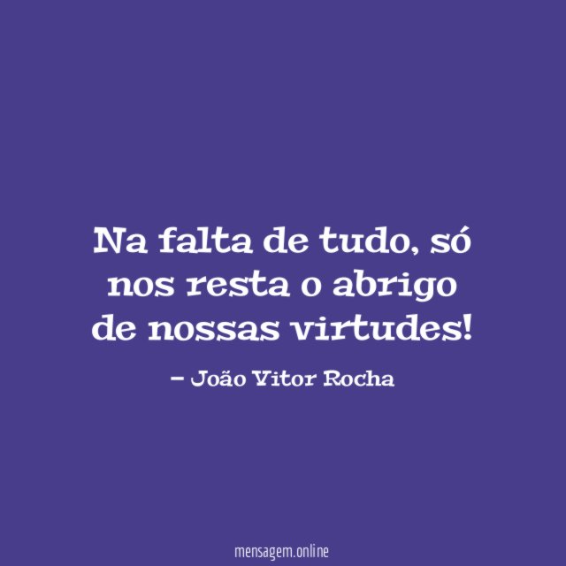 Na falta de tudo