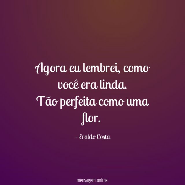 Agora eu lembrei