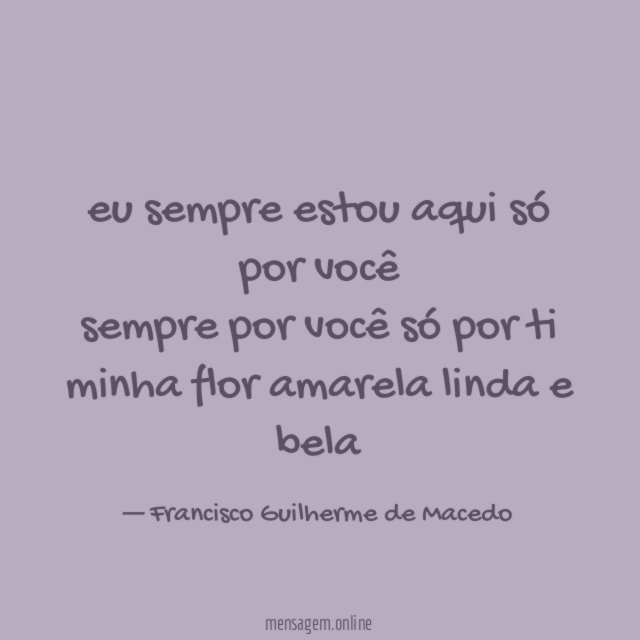 eu sempre estou aqui só por você sempre por