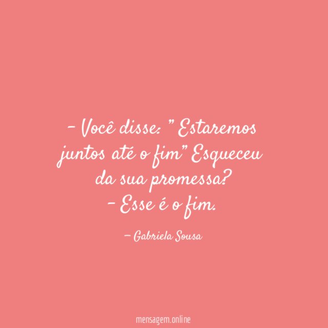 Você disse