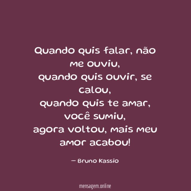Quando quis falar