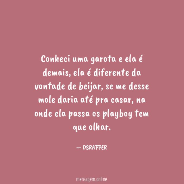 Conheci uma garota e ela é demais