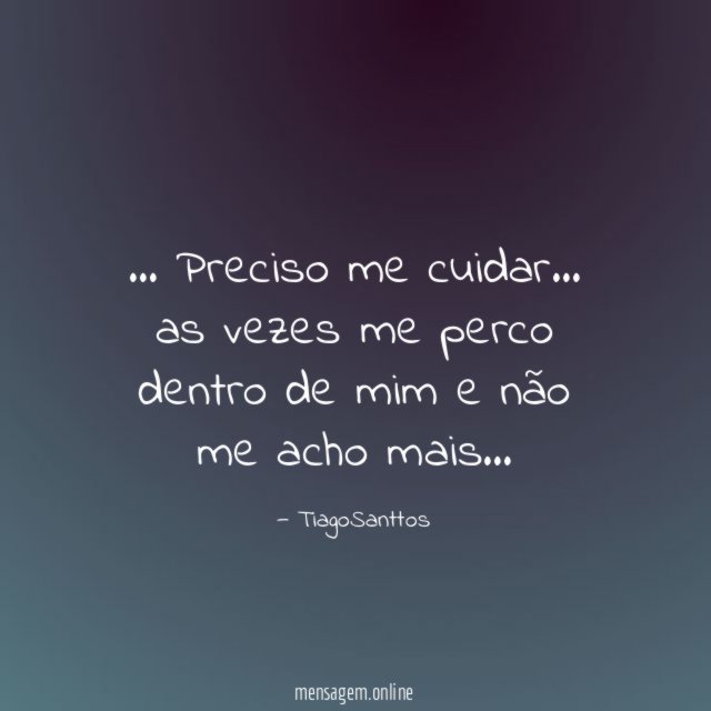 Preciso me cuidar