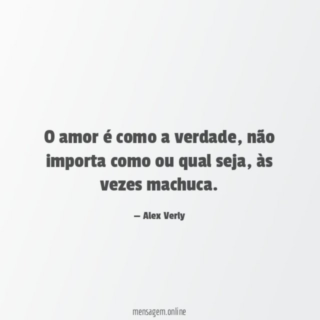O amor é como a verdade