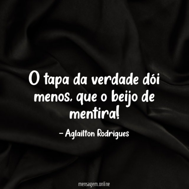 O tapa da verdade dói menos