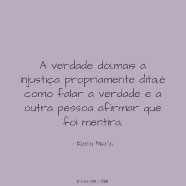 A verdade dói
