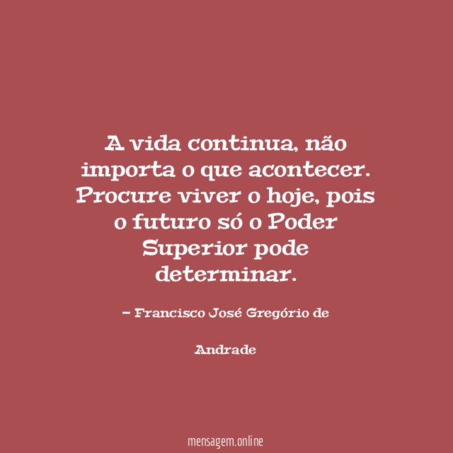 A vida continua