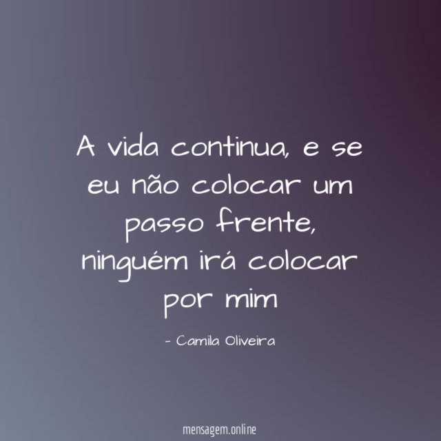 A vida continua
