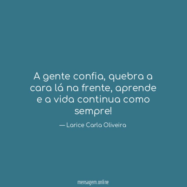 A gente confia
