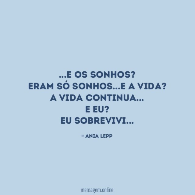 e os sonhos