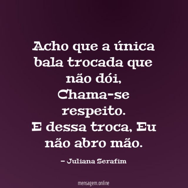 Acho que a única bala trocada que não dói