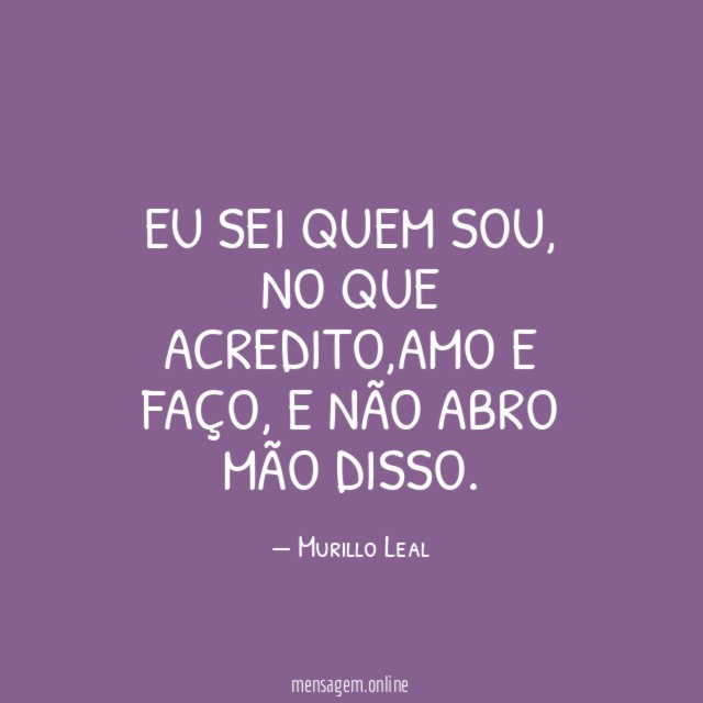 Eu sei quem sou