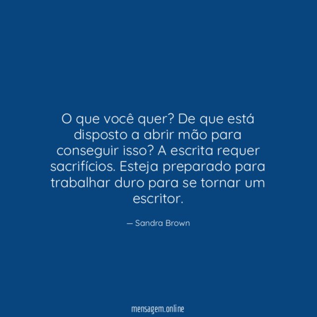 O que você quer