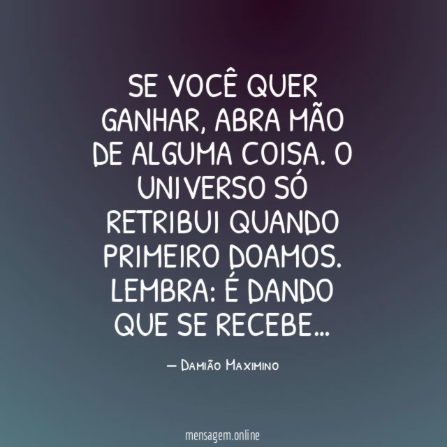 Se você quer ganhar