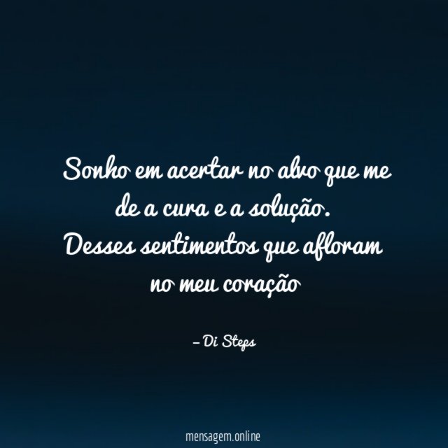 Sonho em acertar no alvo que me de