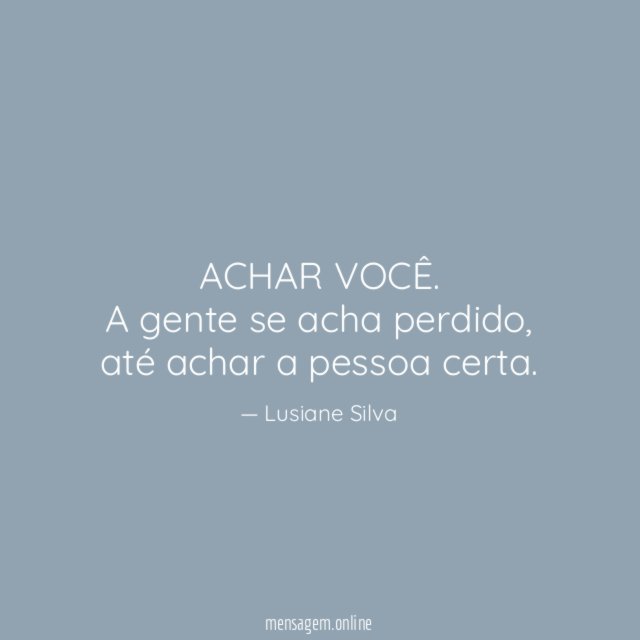 ACHAR VOCÊ