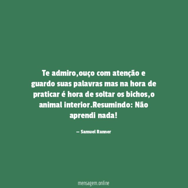 Te admiro