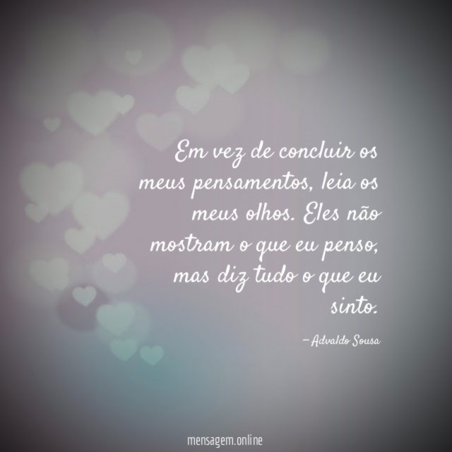 Em vez de concluir os meus pensamentos