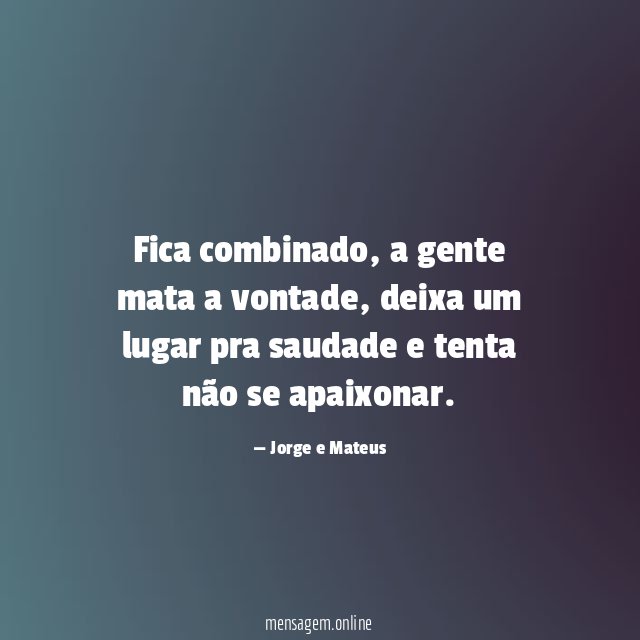Fica combinado