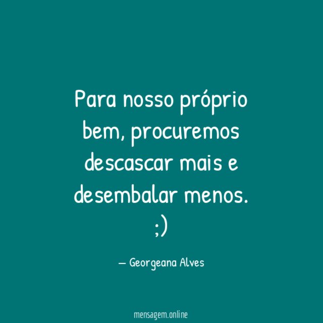 Para nosso próprio bem