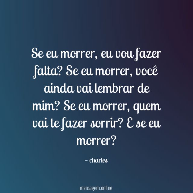 Se eu morrer