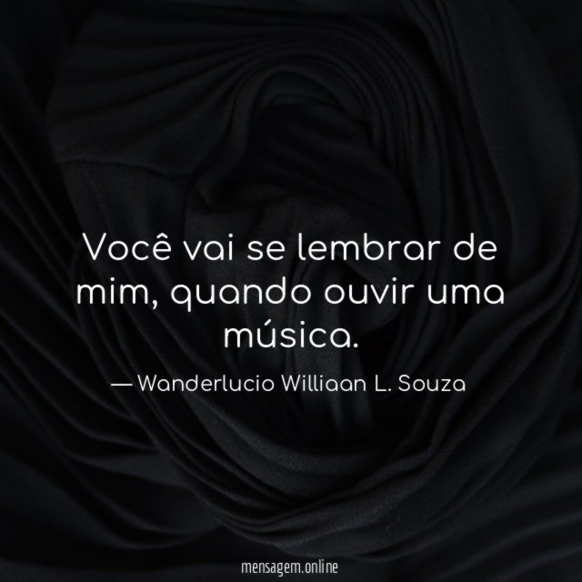 Você vai se lembrar de mim