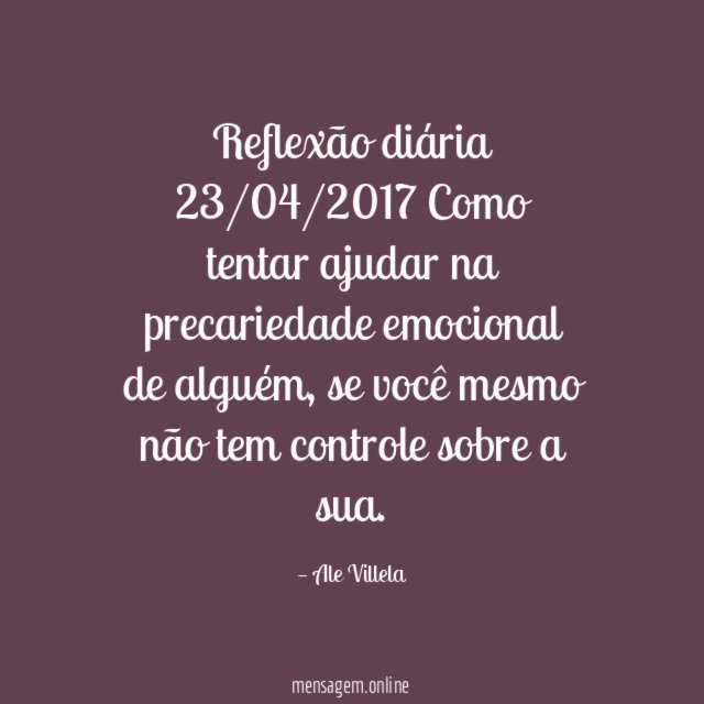 Reflexão diária 23/04/2017