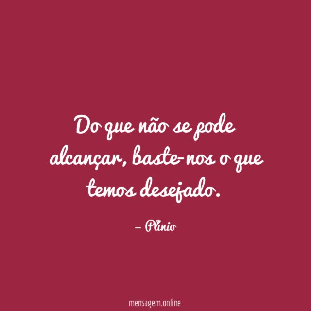 Do que não se pode alcançar