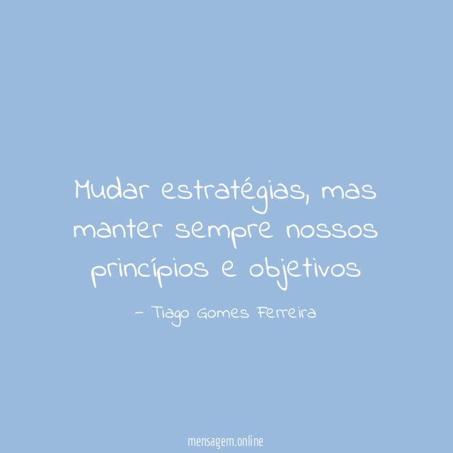 Mudar estratégias