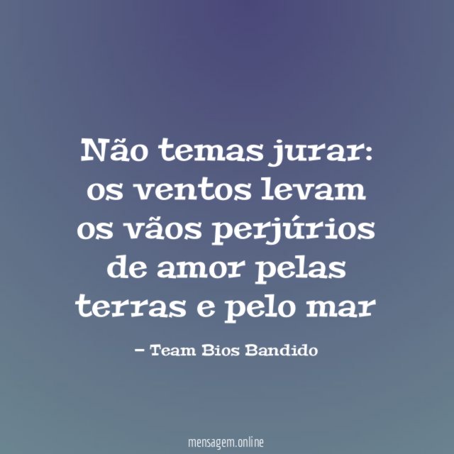 Não temas jurar