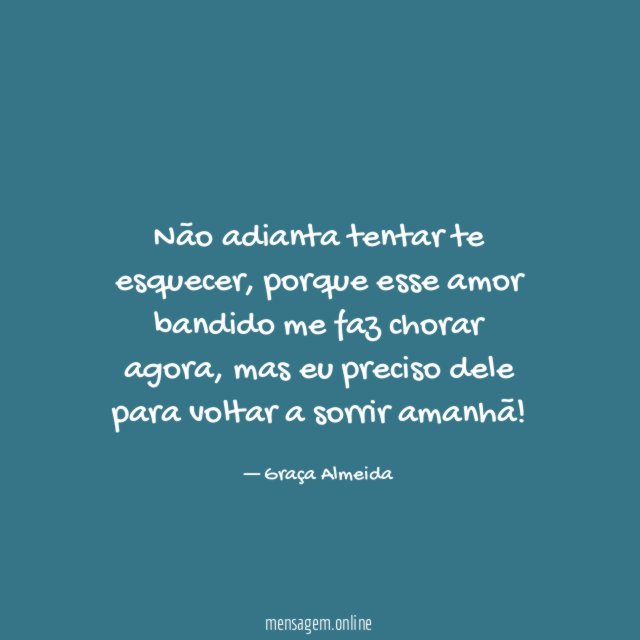 Não adianta tentar te esquecer