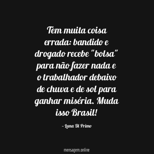 Tem muita coisa errada