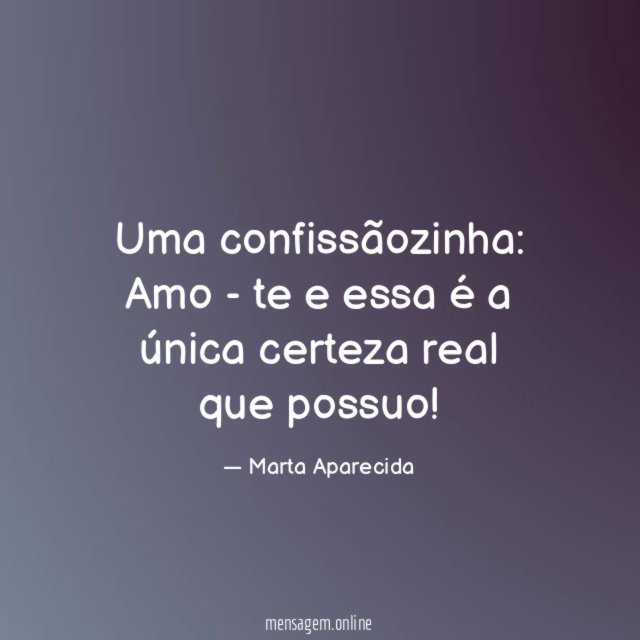 Uma confissãozinha