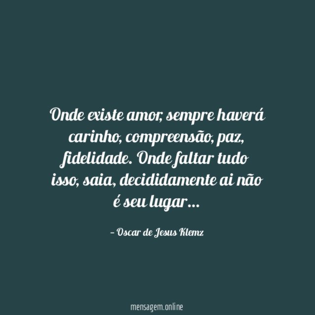 Onde existe amor