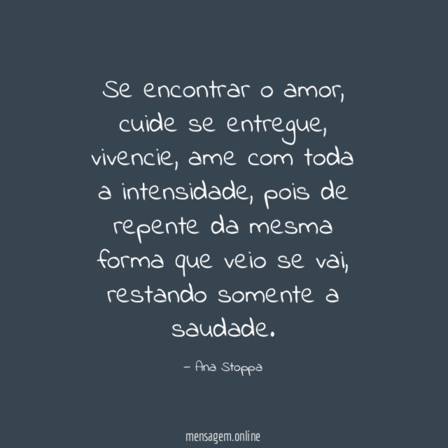 Se encontrar o amor