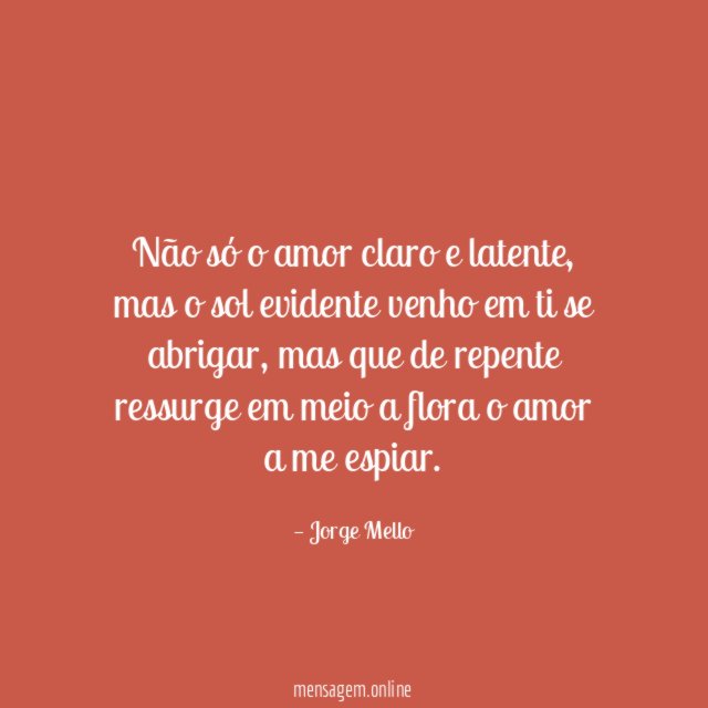 Não só o amor claro e latente