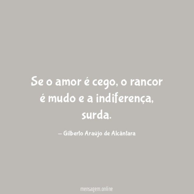 Se o amor é cego