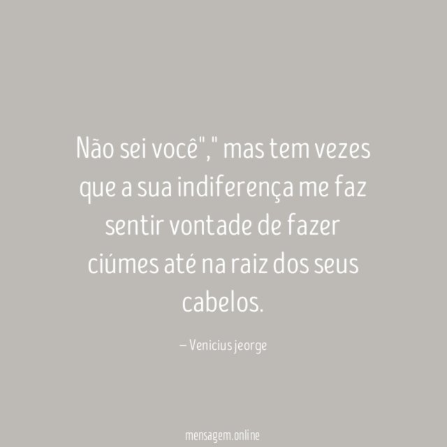 Não sei você"