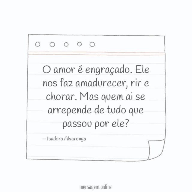 O amor é engraçado